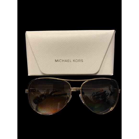Authentic Michael Kors Chelsea MK 5004 1014T5 Gold Black Polarized Sunglasses-R - Picture 1 of 10